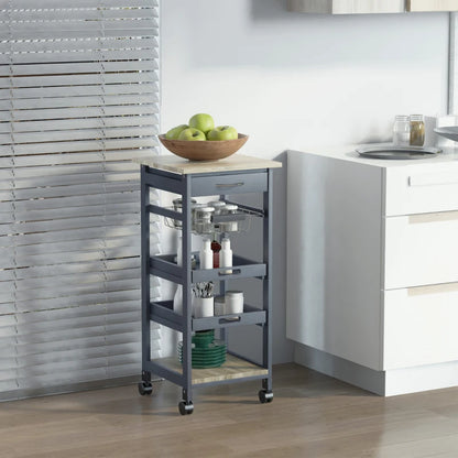 HOMCOM Mobile Kitchen Cart