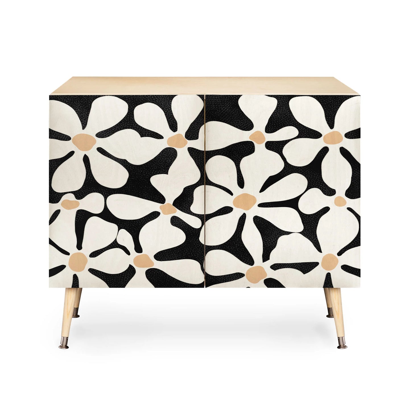Midnight bohemian floral credenza cabinet
