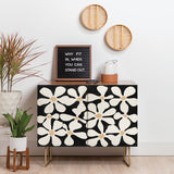 Midnight bohemian floral credenza cabinet