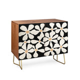 Midnight bohemian floral credenza cabinet