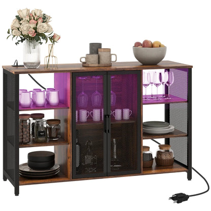 HOMCOM LED Wine Cabinet
