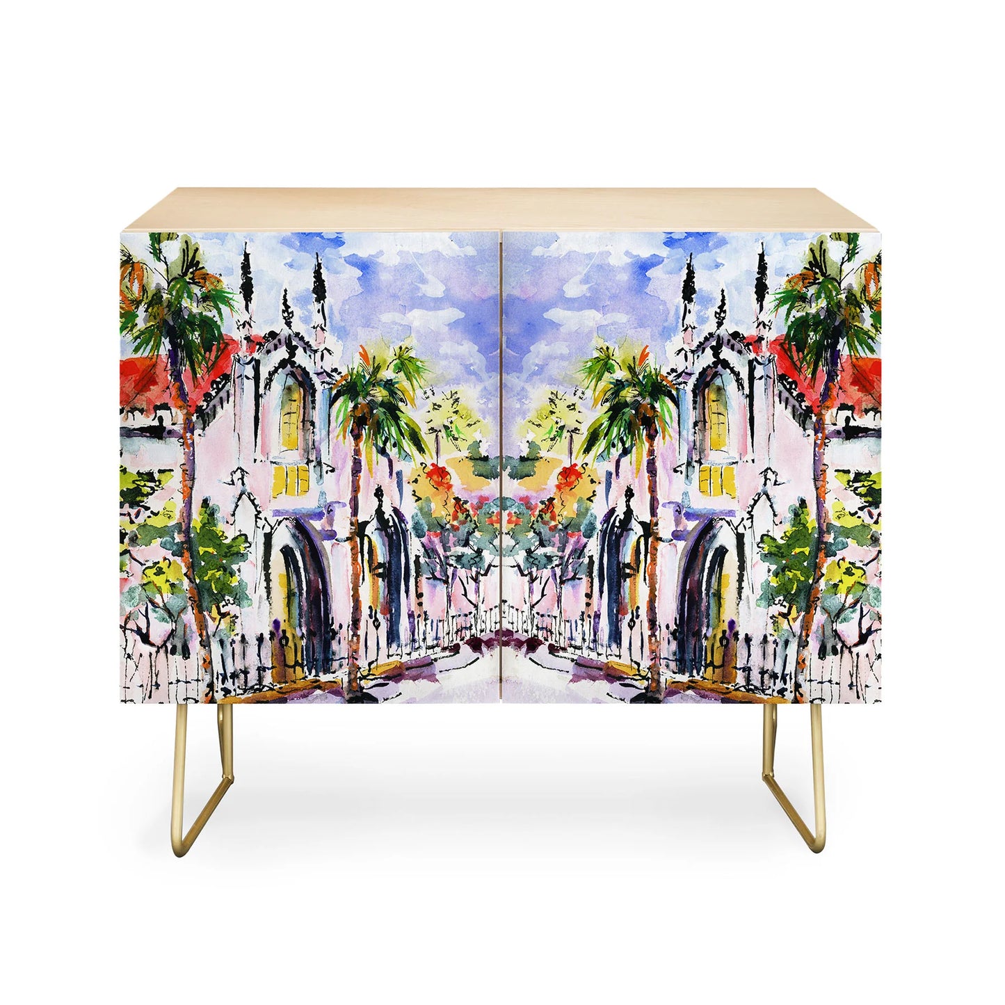 Ginette fine art french church cabinet credenza