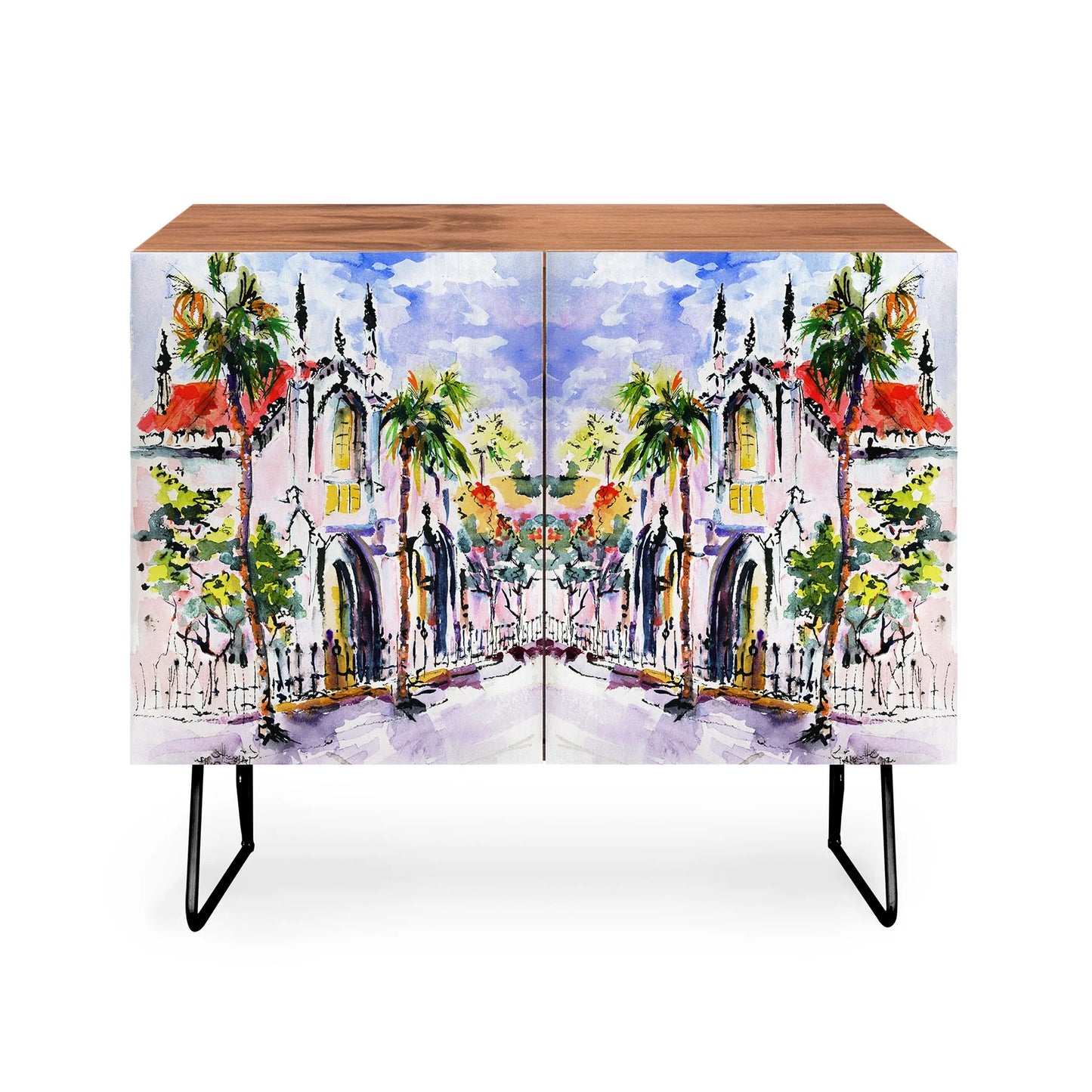 Ginette fine art french church cabinet credenza