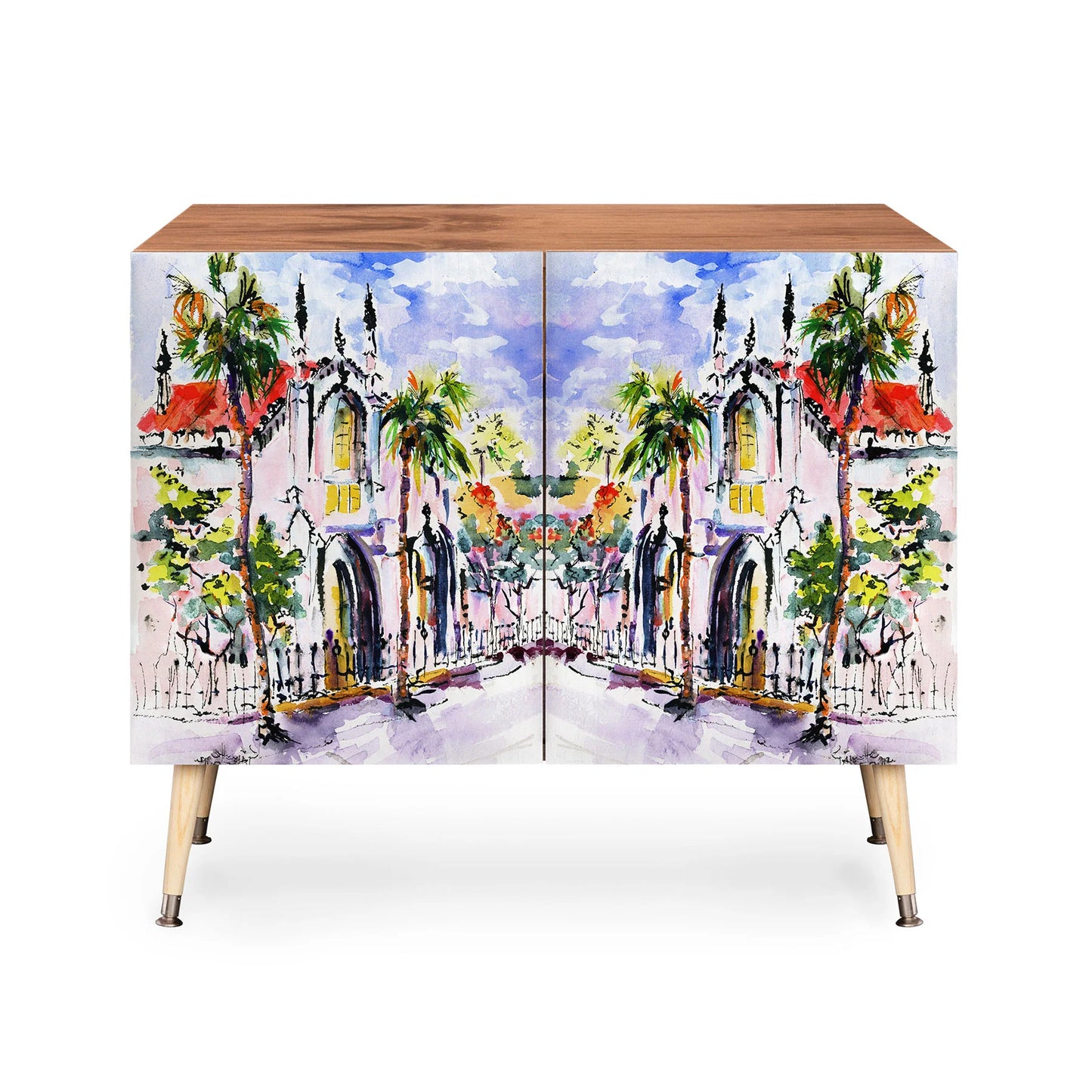 Ginette fine art french church cabinet credenza