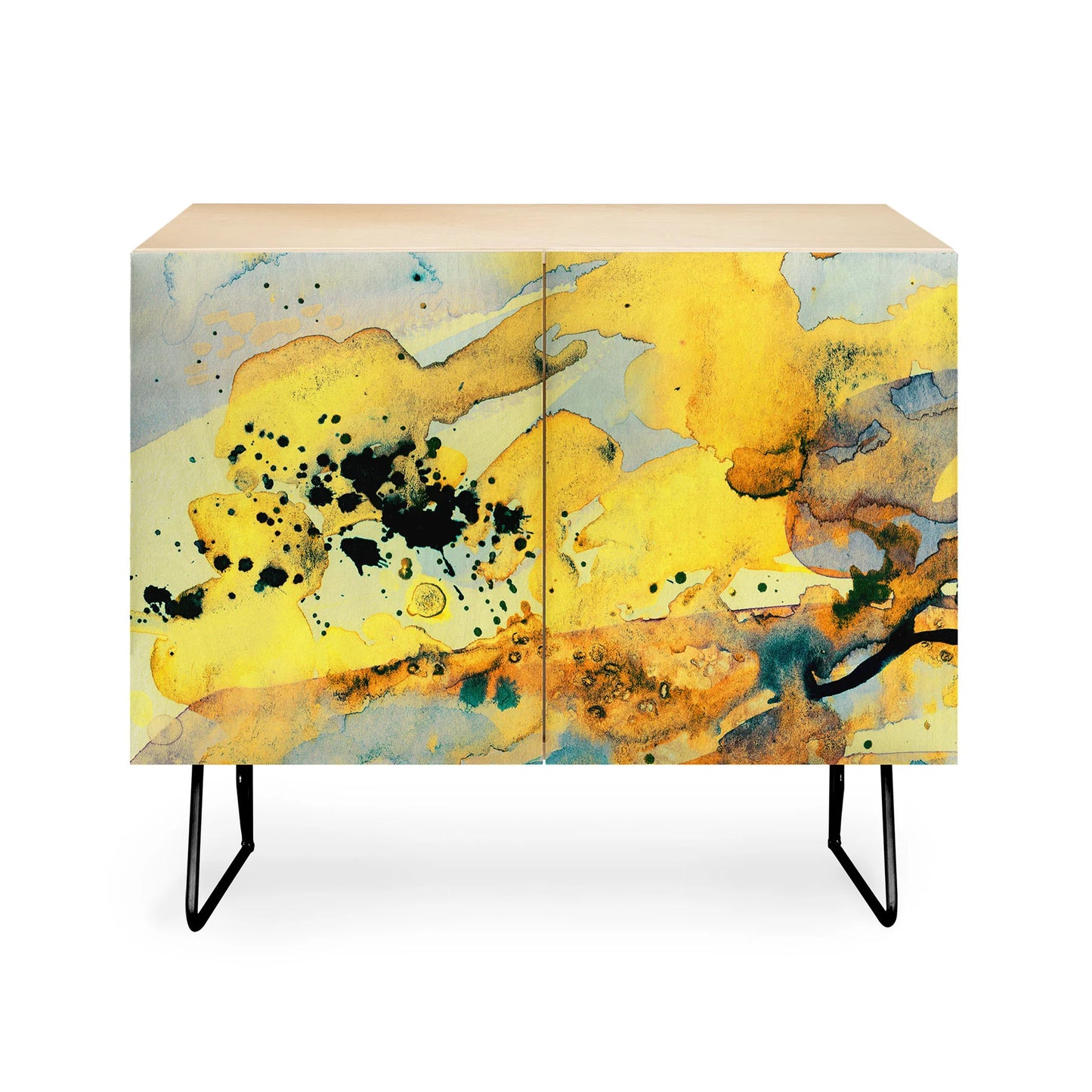 Ginette sorrento yellow italy cabinet credenza