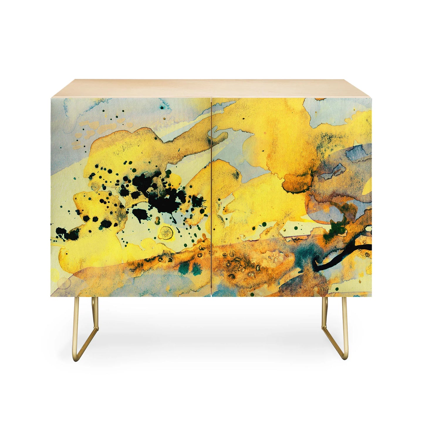 Ginette sorrento yellow italy cabinet credenza