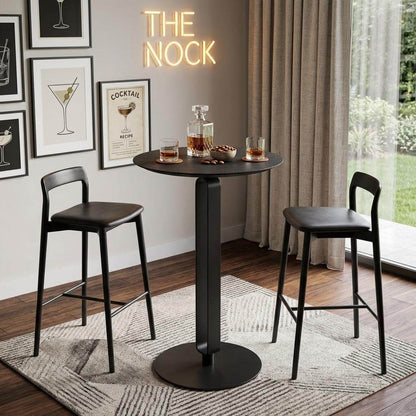 Homeroots 24" Black Wood Derry Counter Table