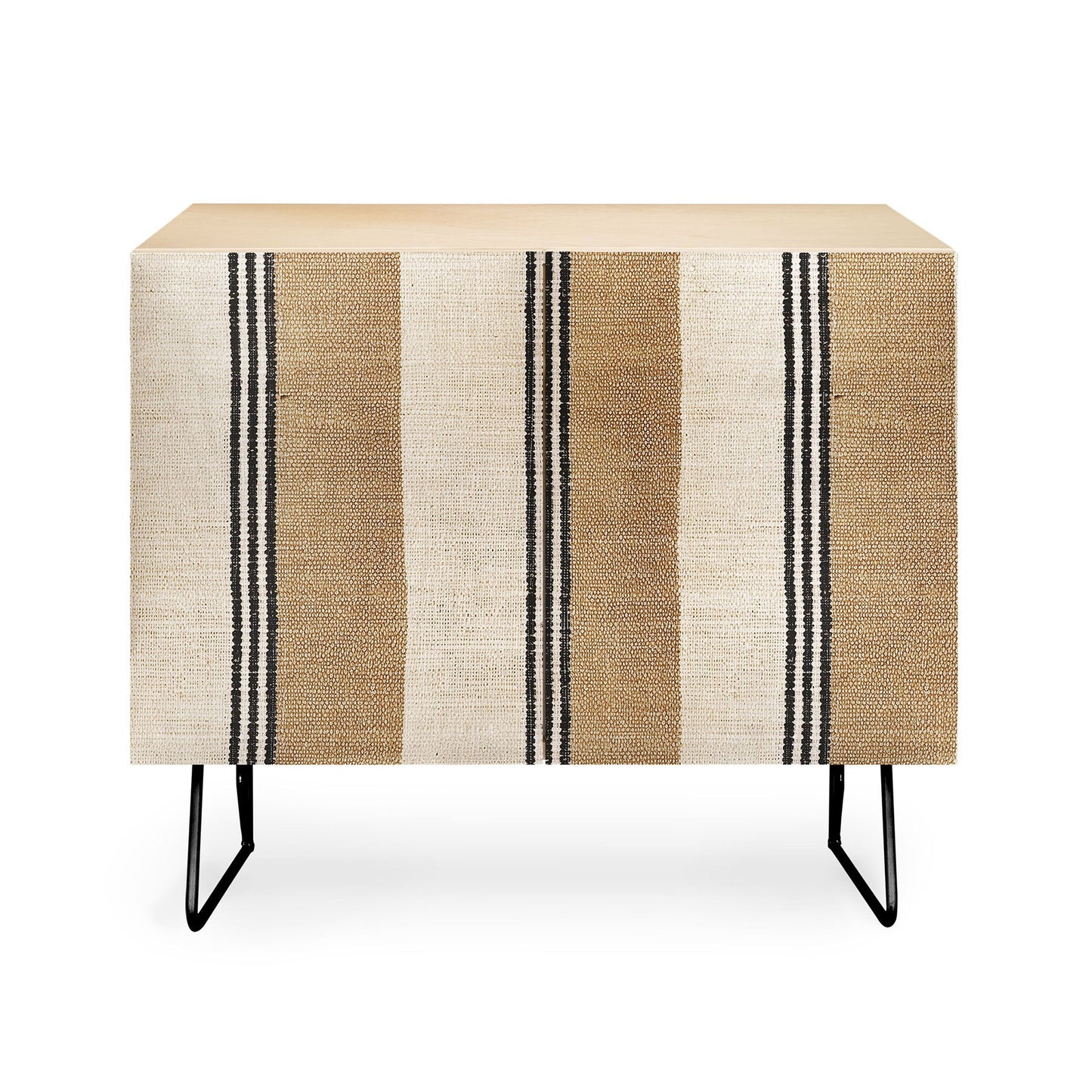 Holli zollinger sand stripe credenza cabinet