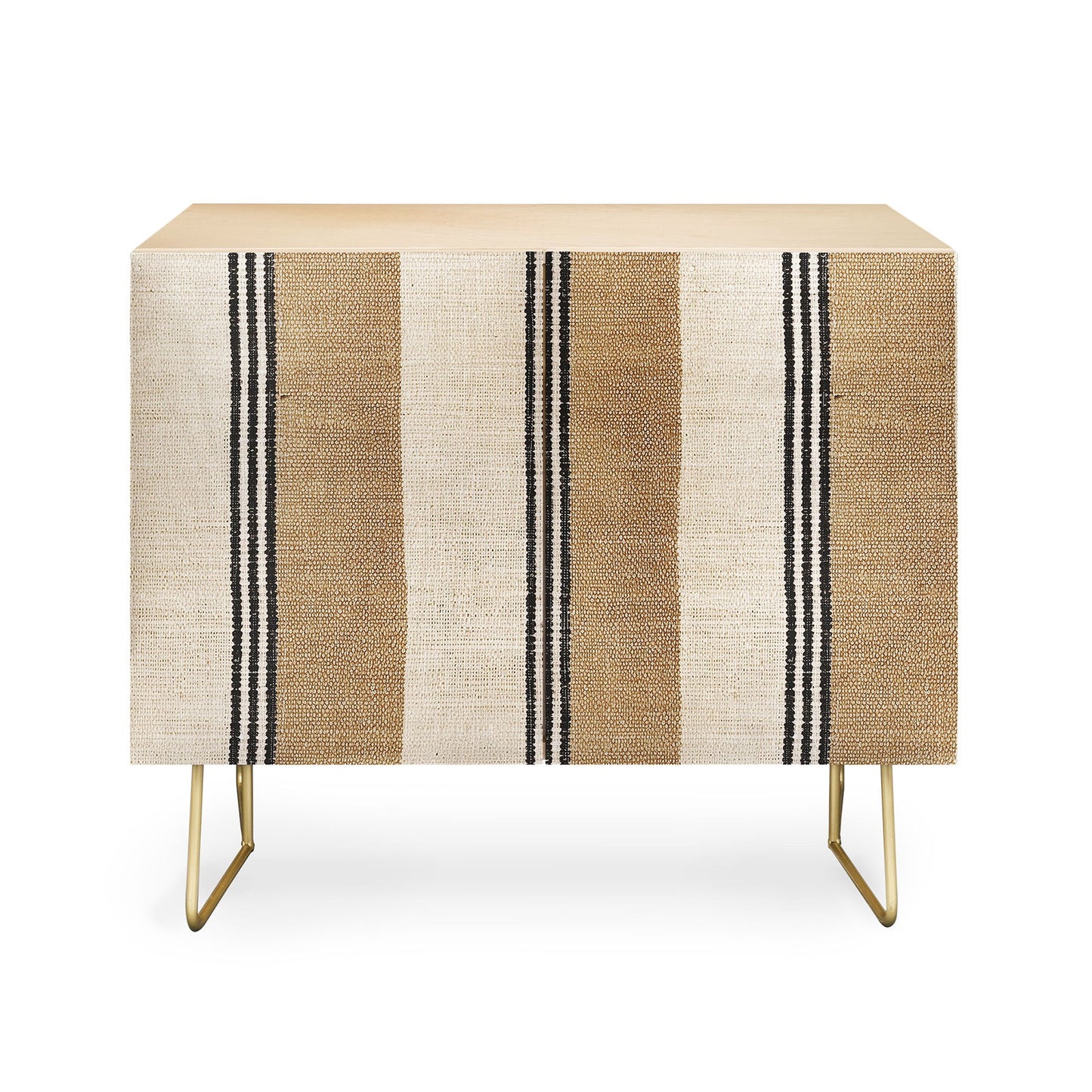 Holli zollinger sand stripe credenza cabinet