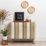 Holli zollinger sand stripe credenza cabinet