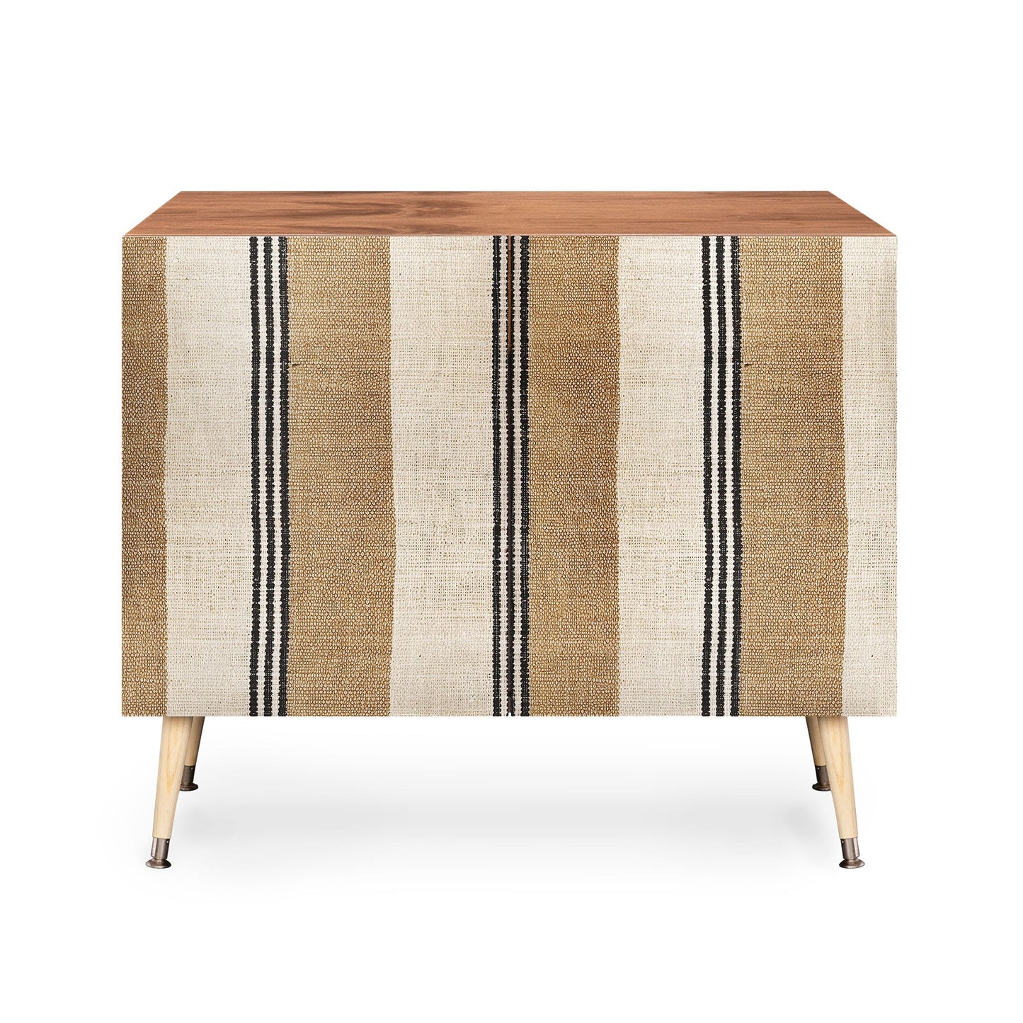 Holli zollinger sand stripe credenza cabinet