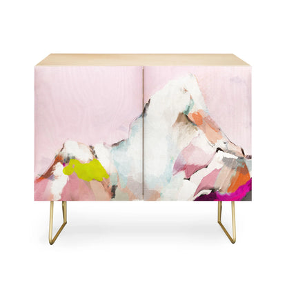 Lunetricotee landscape mountain painting cabinet credenza