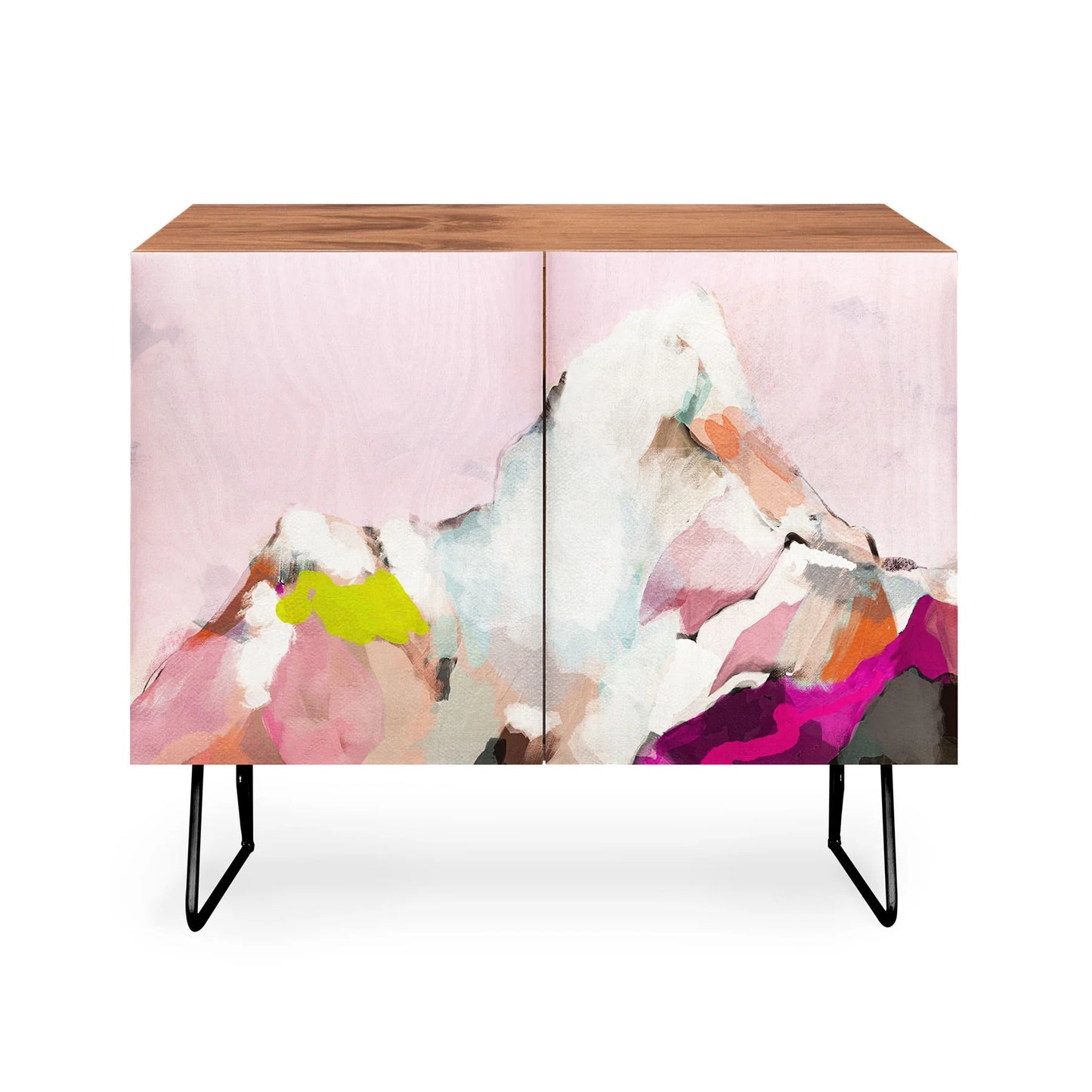 Lunetricotee landscape mountain painting cabinet credenza