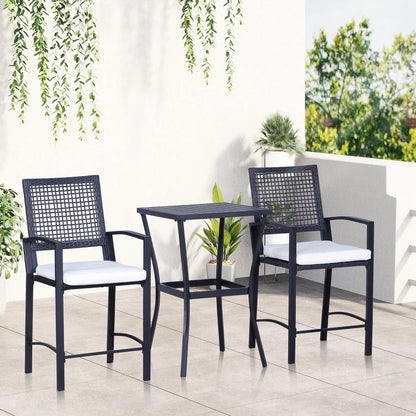 Outsunny 3pcs Patio Bar Set
