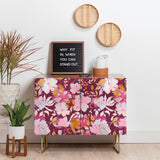 Marta barragan blossoming burgundy fall cabinet credenza