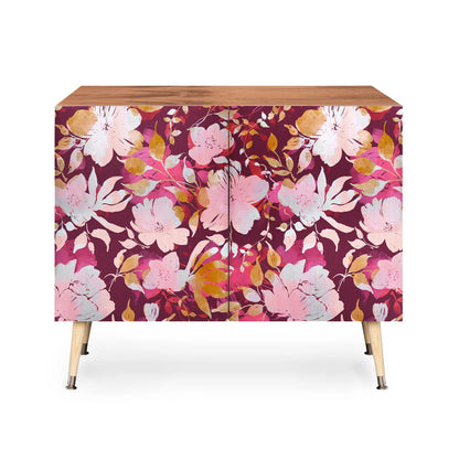 Marta barragan blossoming burgundy fall cabinet credenza
