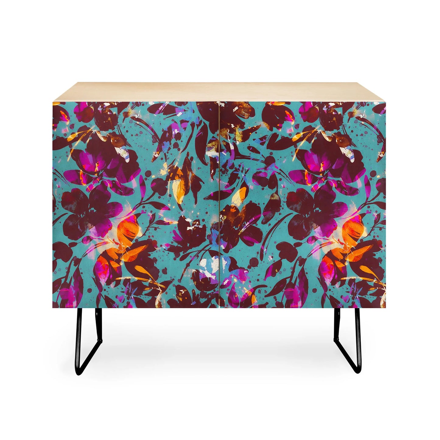 Marta camarasa bold floral expression cabinet credenza