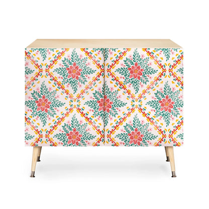 Marta barragan chic floral geometry cabinet credenza