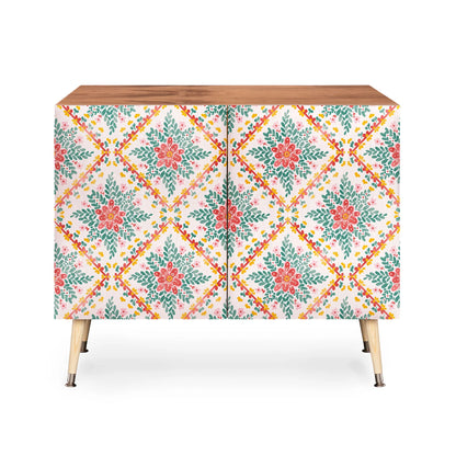 Marta barragan chic floral geometry cabinet credenza