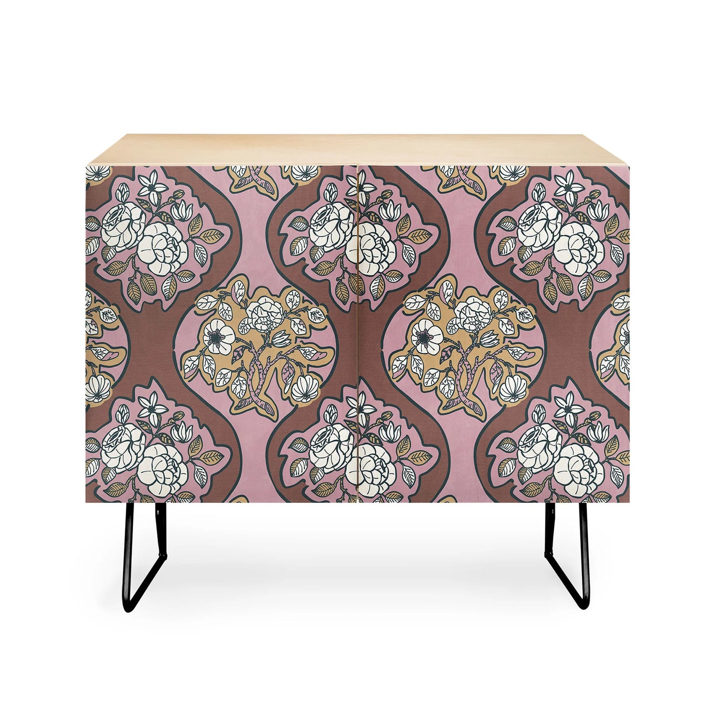 Marta classic floral arrangement cabinet credenza