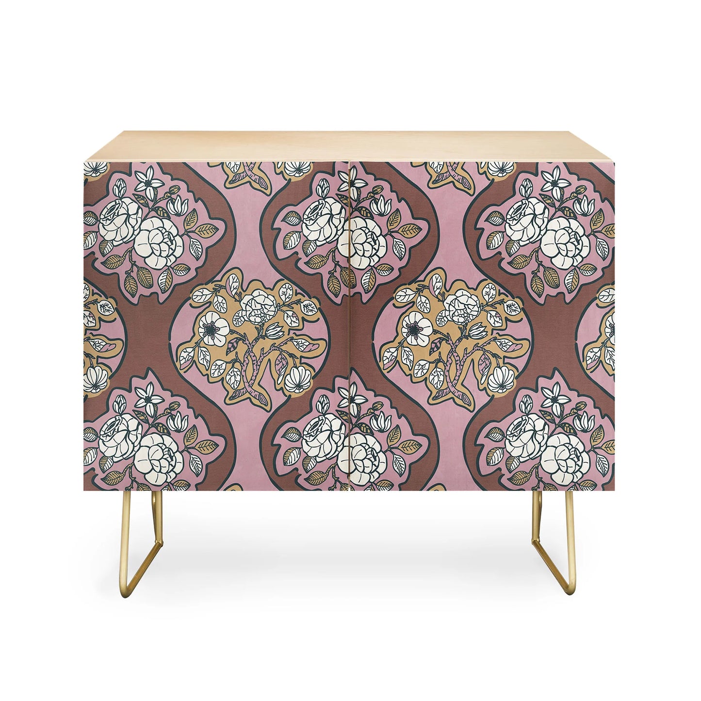 Marta classic floral arrangement cabinet credenza