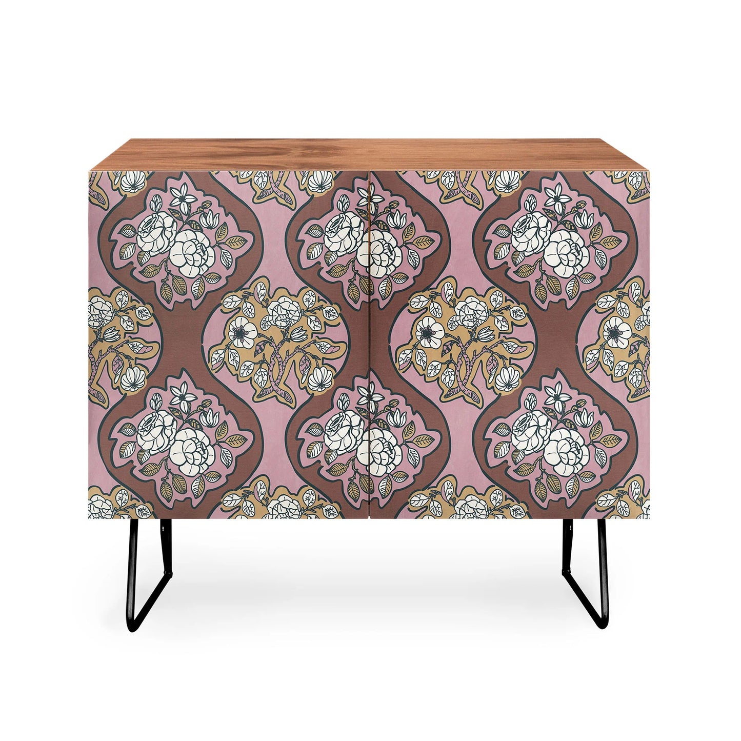 Marta classic floral arrangement cabinet credenza