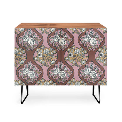 Marta classic floral arrangement cabinet credenza