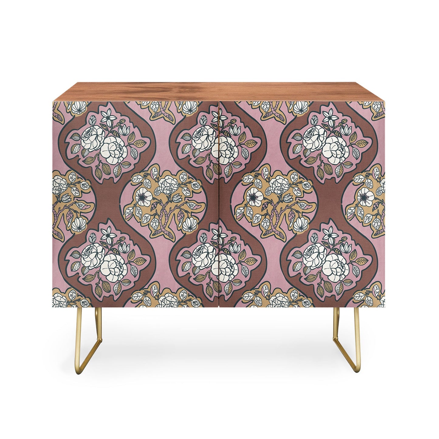 Marta classic floral arrangement cabinet credenza