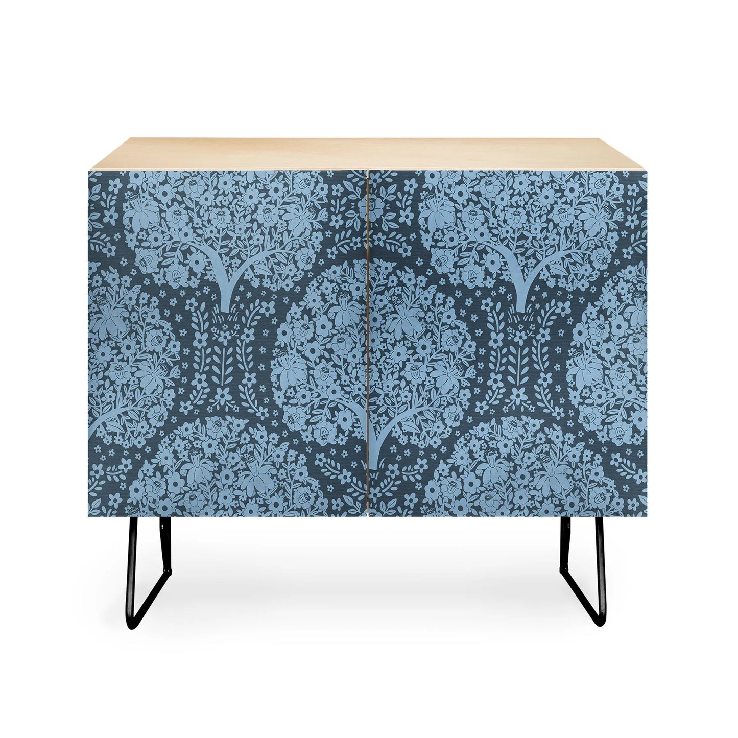 Marta flowering trees forest cabinet credenza