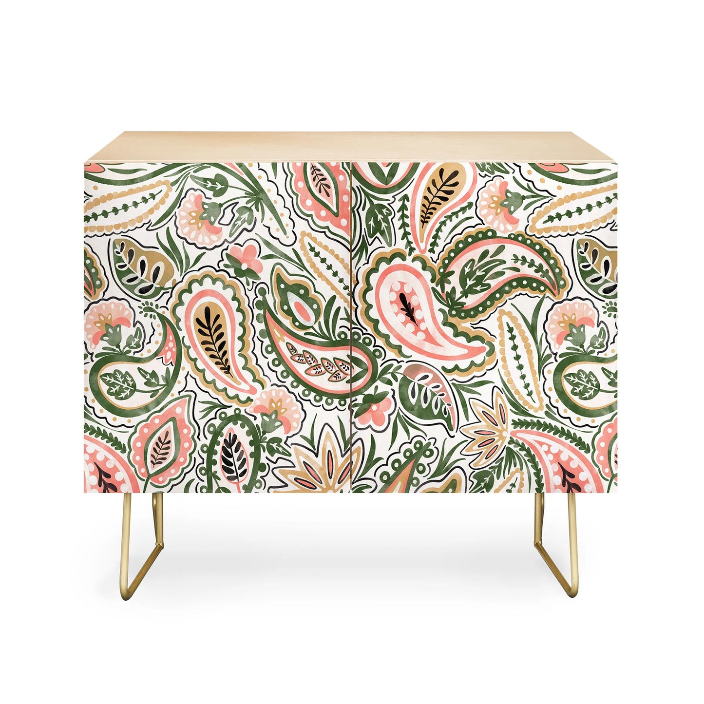 Marta paisley garden delight cabinet credenza