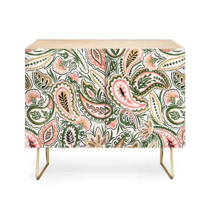 Marta paisley garden delight cabinet credenza
