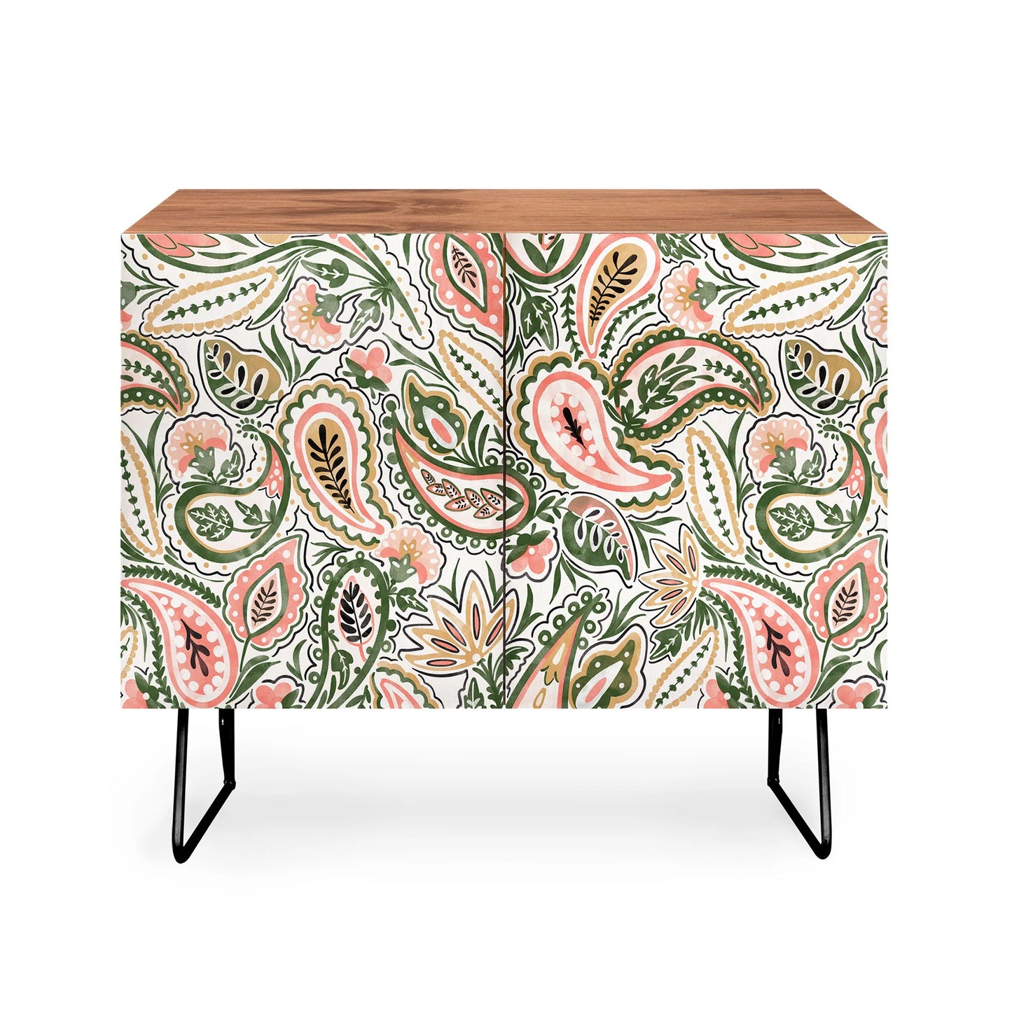 Marta paisley garden delight cabinet credenza