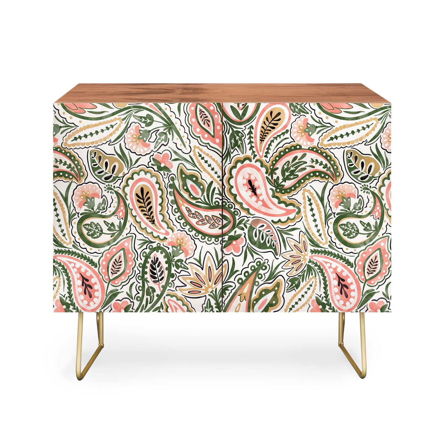 Marta paisley garden delight cabinet credenza