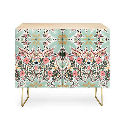 Marta barragan floral motif cabinet credenza