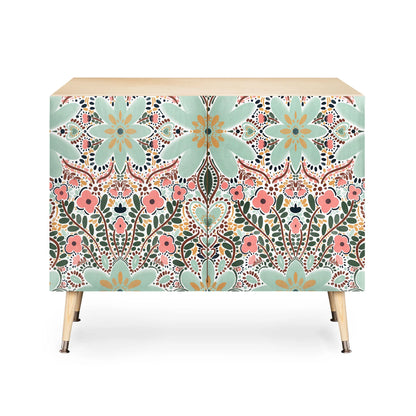 Marta barragan floral motif cabinet credenza