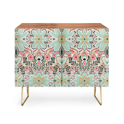 Marta barragan floral motif cabinet credenza