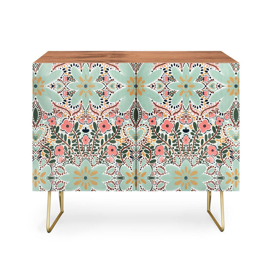 Marta barragan floral motif cabinet credenza