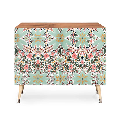 Marta barragan floral motif cabinet credenza