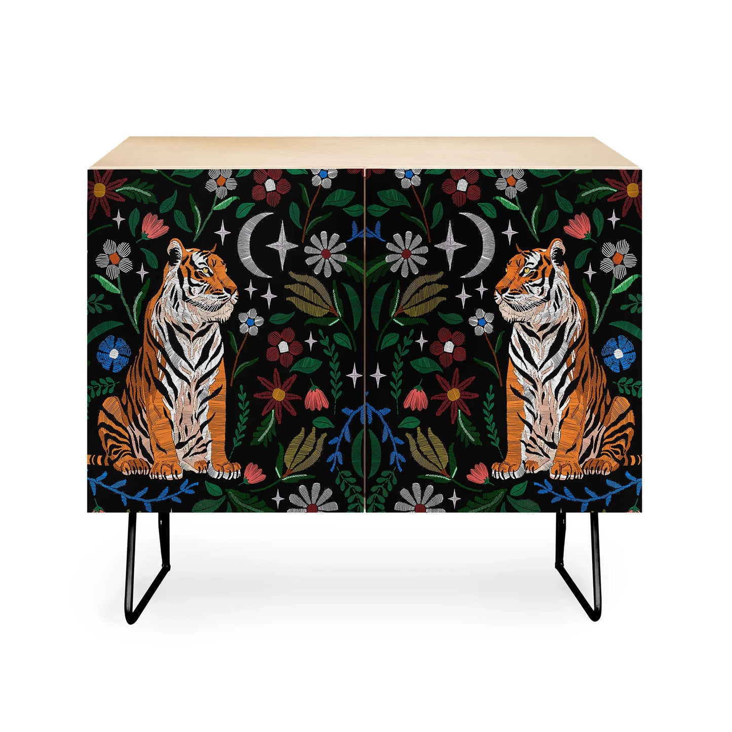Marta tiger blooming night credenza cabinet