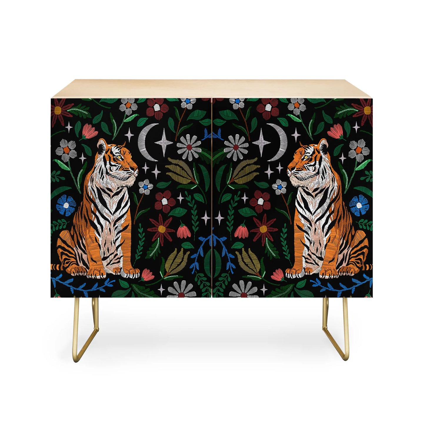 Marta tiger blooming night credenza cabinet