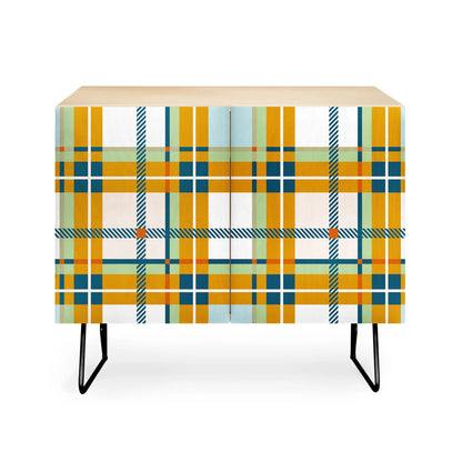 Marta barragan camarasa warm plaid cabinet credenza