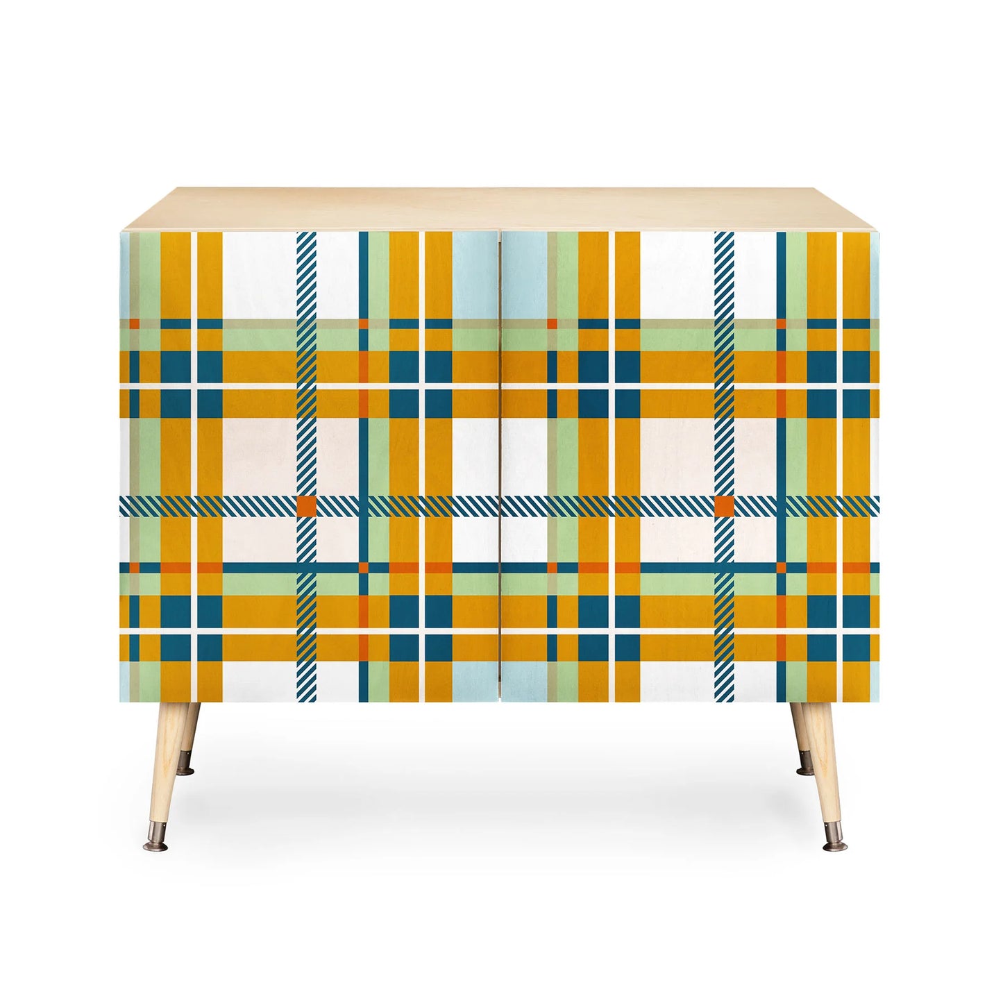 Marta barragan camarasa warm plaid cabinet credenza