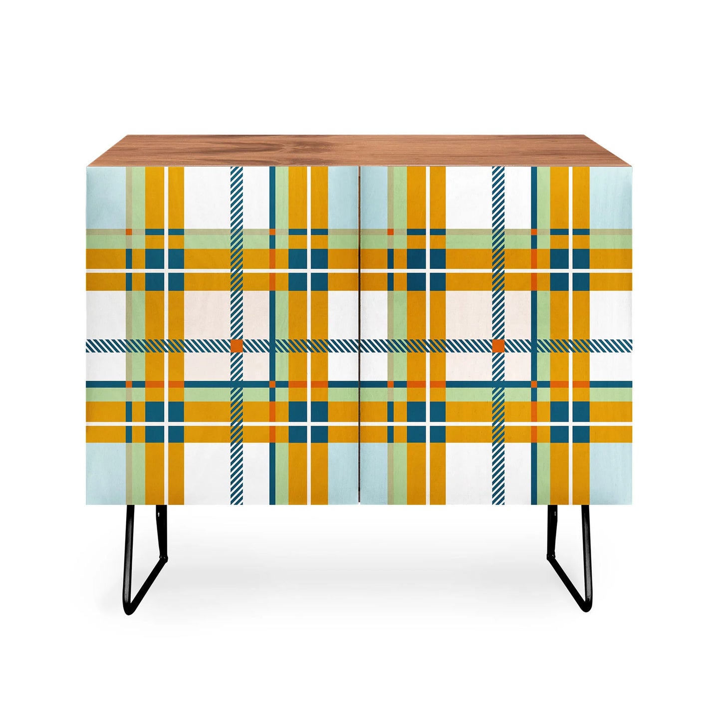Marta barragan camarasa warm plaid cabinet credenza