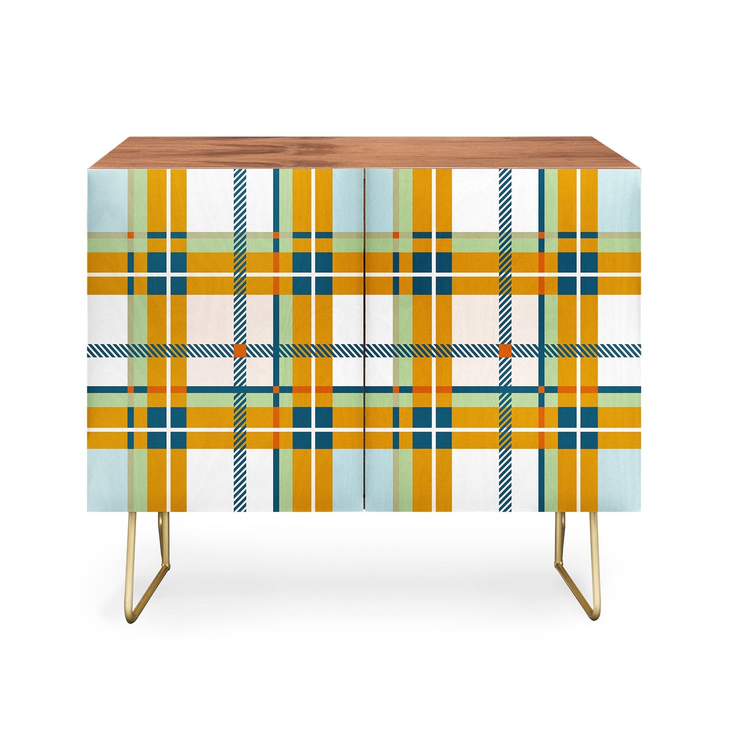 Marta barragan camarasa warm plaid cabinet credenza