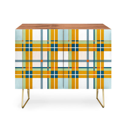 Marta barragan camarasa warm plaid cabinet credenza