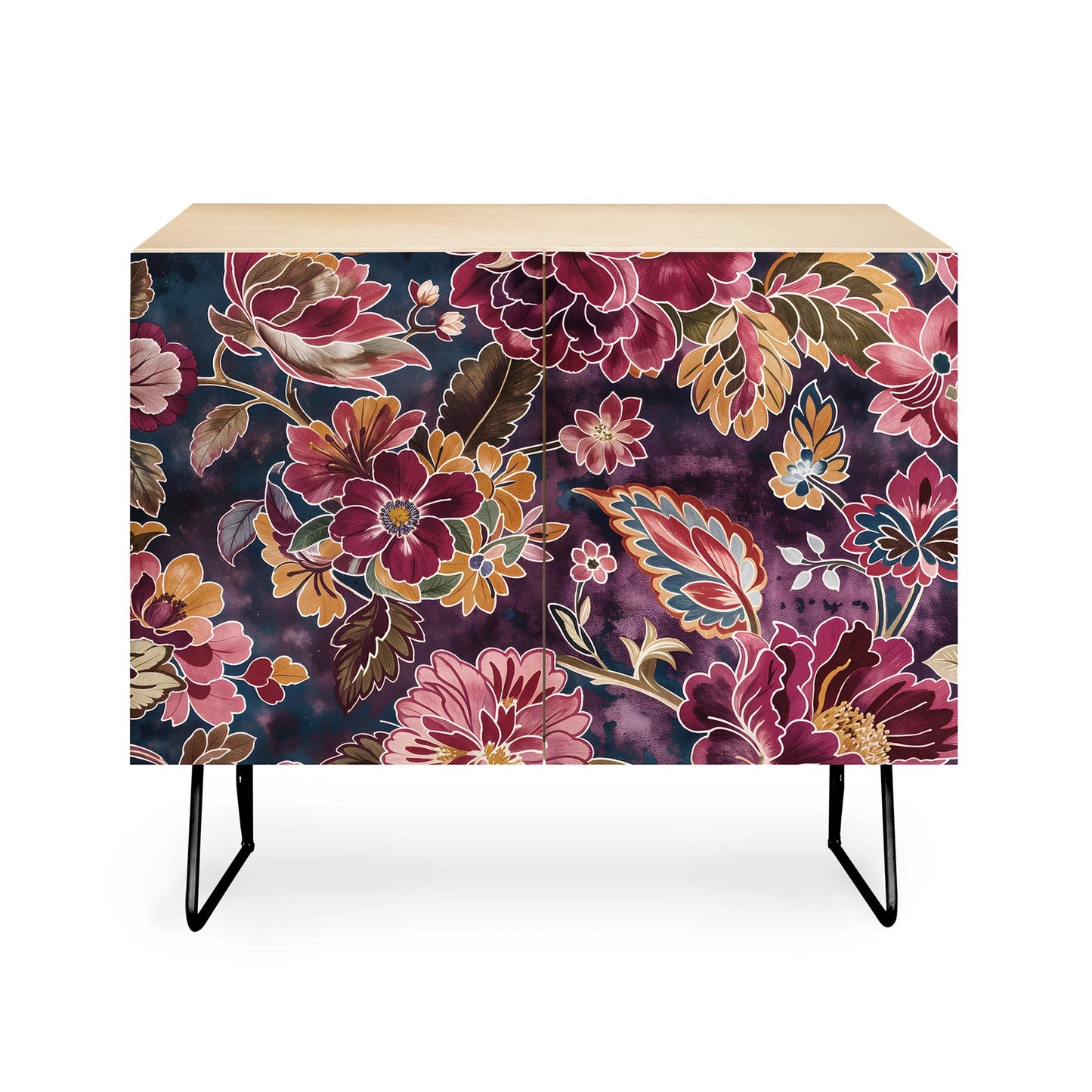 Megan morris exotic floral cabinet credenza