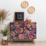Megan morris exotic floral cabinet credenza