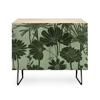 Megan dark green credenza cabinet