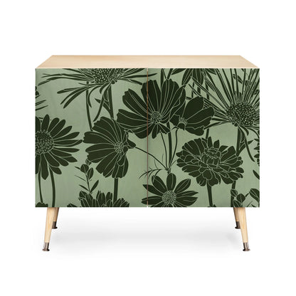 Megan dark green credenza cabinet