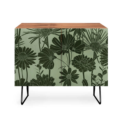 Megan dark green credenza cabinet
